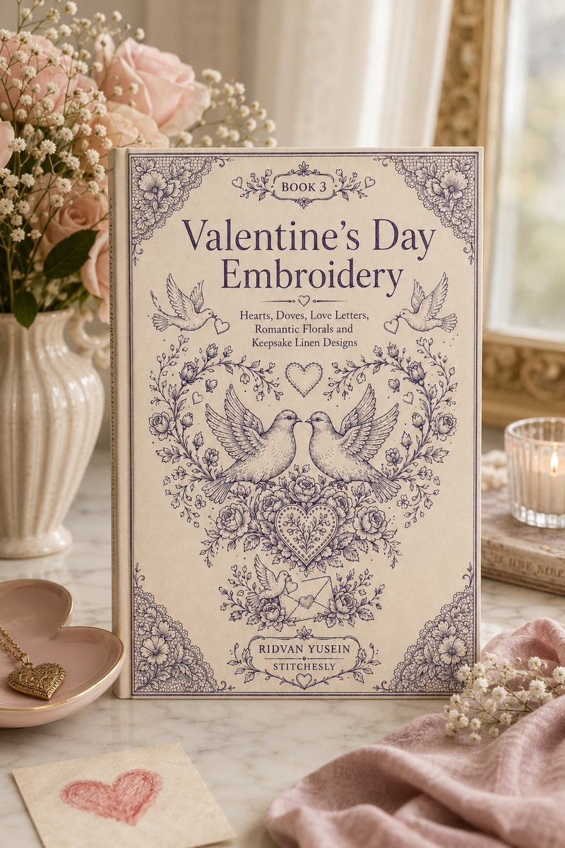Valentine’s Day Embroidery Book 26 Product Book 3 digital PDF embroidery design book - main cover / hero image 2
