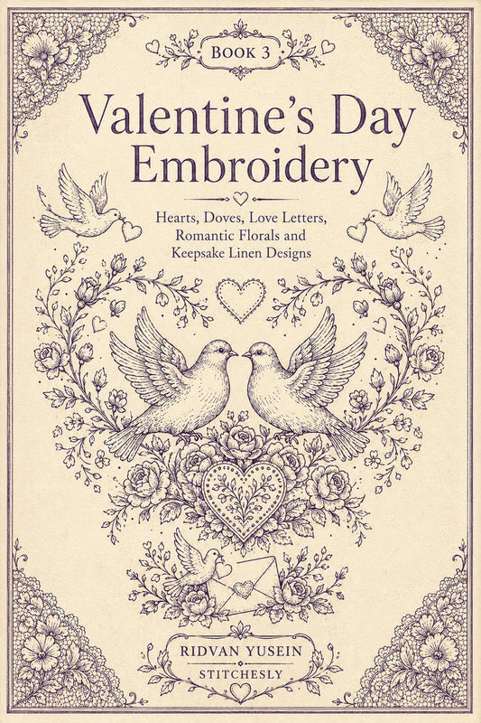 Valentine’s Day Embroidery Book 26 Product Book 3 digital PDF embroidery design book - main cover / hero image 3