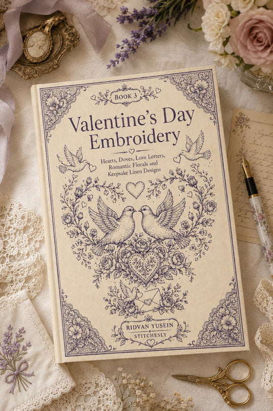 Valentine’s Day Embroidery Book 26 Product Book 3 digital PDF embroidery design book - main cover / hero image 1