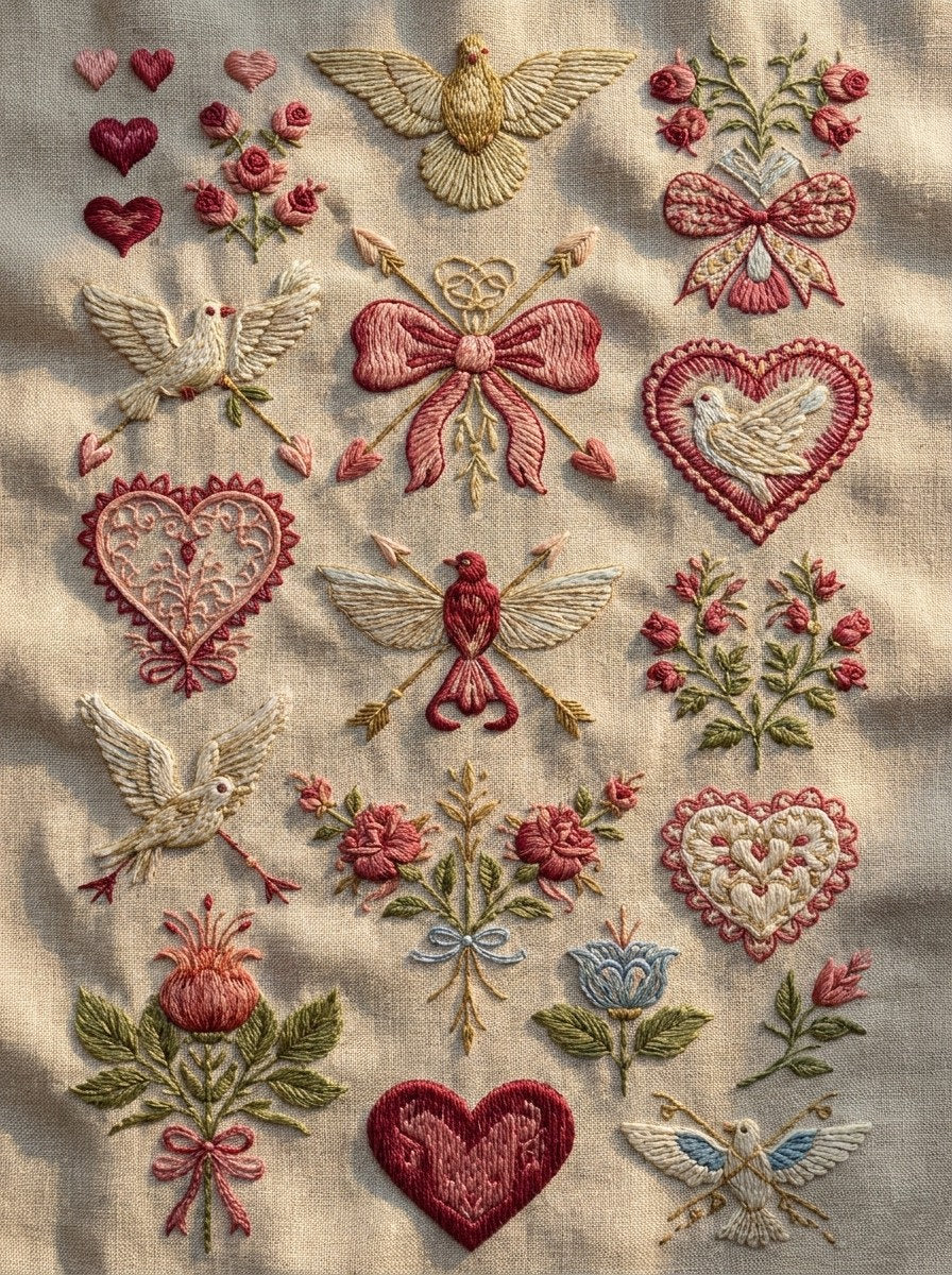 Valentine’s Day Embroidery Book 26 Product Book 3 digital PDF embroidery design book - main cover / hero image 6