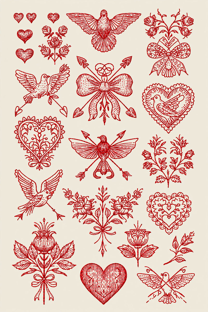 Valentine’s Day Embroidery Book 26 Product Book 3 digital PDF embroidery design book - main cover / hero image 4