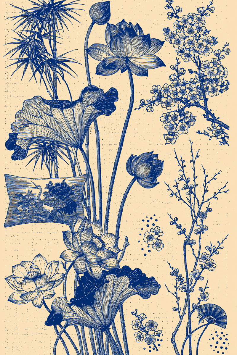 Vertical Panel And Home Textile from East Asian Inspired Embroidery Book 1, a digital embroidery design reference for machine embroidery designs, embroidery patterns and embroidery design reference.