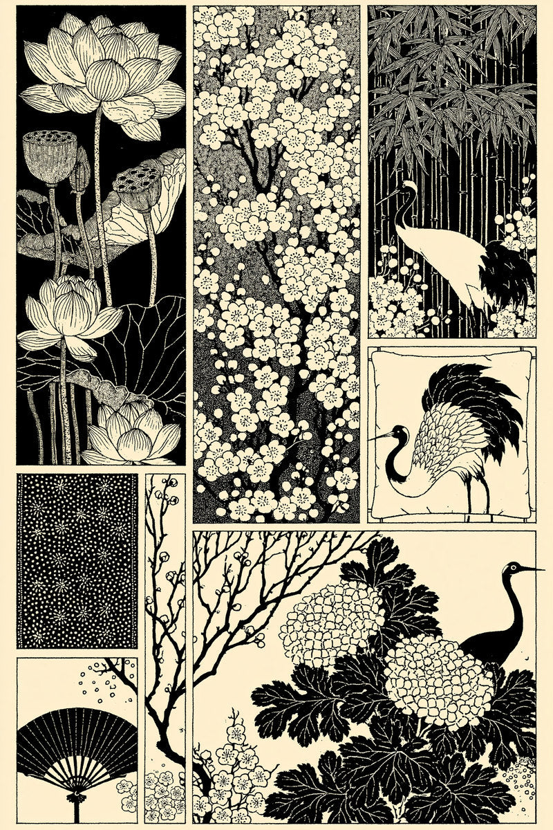 Vertical Panel And Home Textile from East Asian Inspired Embroidery Book 6, a digital embroidery design reference for machine embroidery designs, embroidery patterns and embroidery design reference.