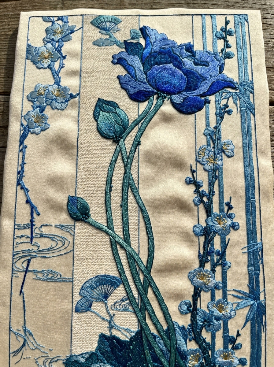 Vertical Panels Kimono Inspired Layouts from East Asian Inspired Embroidery Book 6, a digital embroidery design reference for machine embroidery designs, embroidery patterns and embroidery design reference.