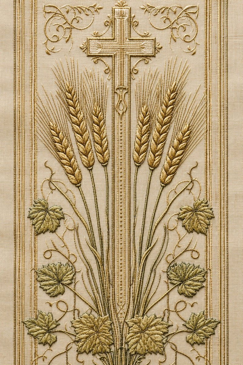 Vestment Inspired Vertical Panel 02 from Church Embroidery & Sacred Ornament Book 3, a digital embroidery design reference for machine embroidery designs, embroidery patterns and embroidery design reference.