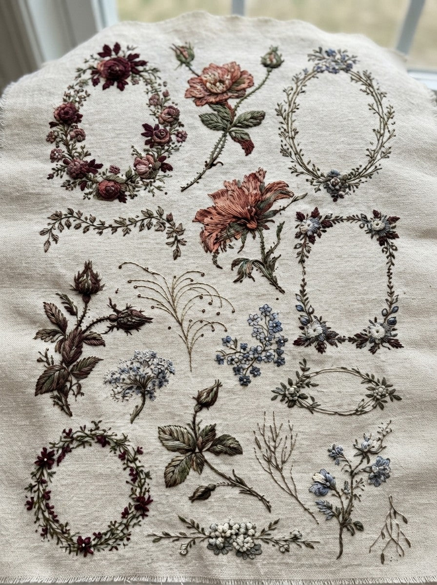 Victorian Sprig & Heirloom Botanicals Book 49 Product Book 2 digital PDF embroidery design book - pattern preview 7