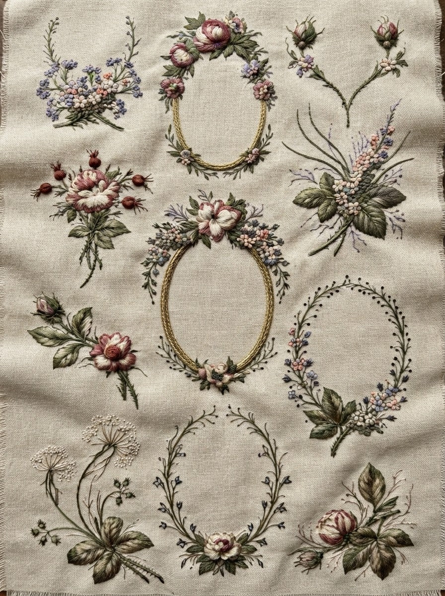 Victorian Sprig & Heirloom Botanicals Book 49 Product Book 3 digital PDF embroidery design book - pattern preview 5