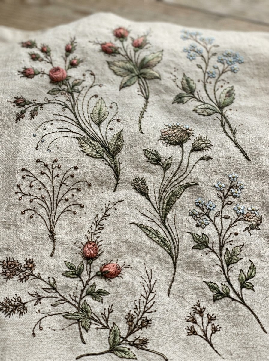 Victorian Sprig & Heirloom Botanicals Book 49 Product Book 4 digital PDF embroidery design book - pattern preview 5