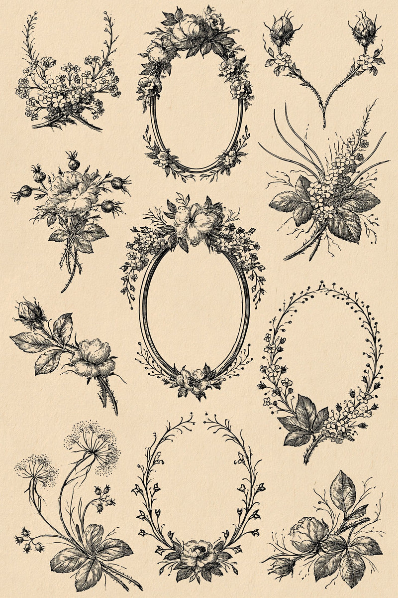 Victorian Sprig & Heirloom Botanicals Book 49 Product Book 3 digital PDF embroidery design book - pattern preview 4