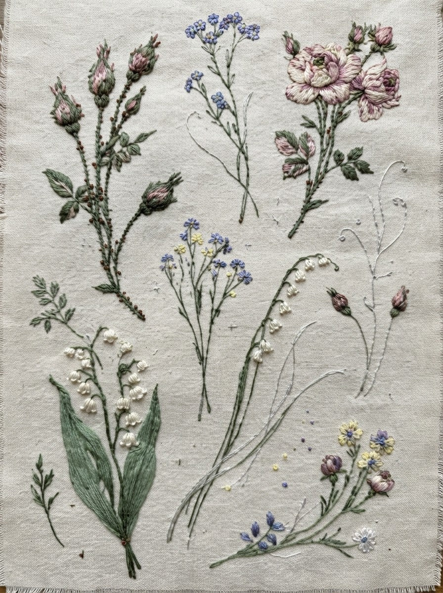 Victorian Sprig & Heirloom Botanicals Book 49 Product Book 6 digital PDF embroidery design book - pattern preview 5