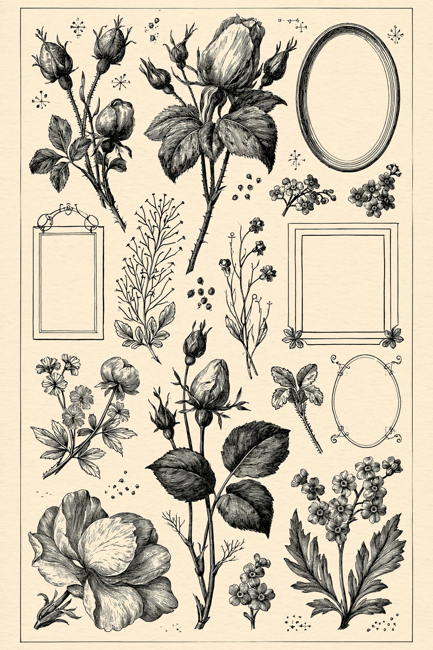Digital PDF embroidery design bundle cover preview for Botanical Garden Archive Bundle 4, featuring curated embroidery patterns, motif library references and textile design… - preview 30