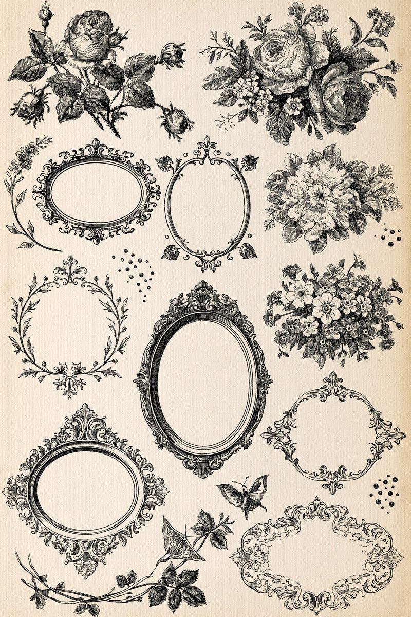 Victorian Sprig & Heirloom Botanicals Book 49 Product Book 2 digital PDF embroidery design book - sample plate / motif preview 9