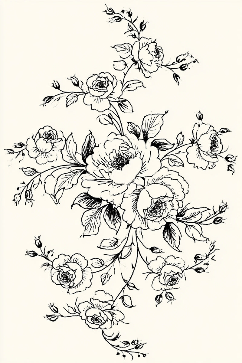 Vintage Garden Medallion from Botanical Embroidery Designs Book 3, a digital embroidery design reference for machine embroidery designs, embroidery patterns and botanical and floral embroidery.