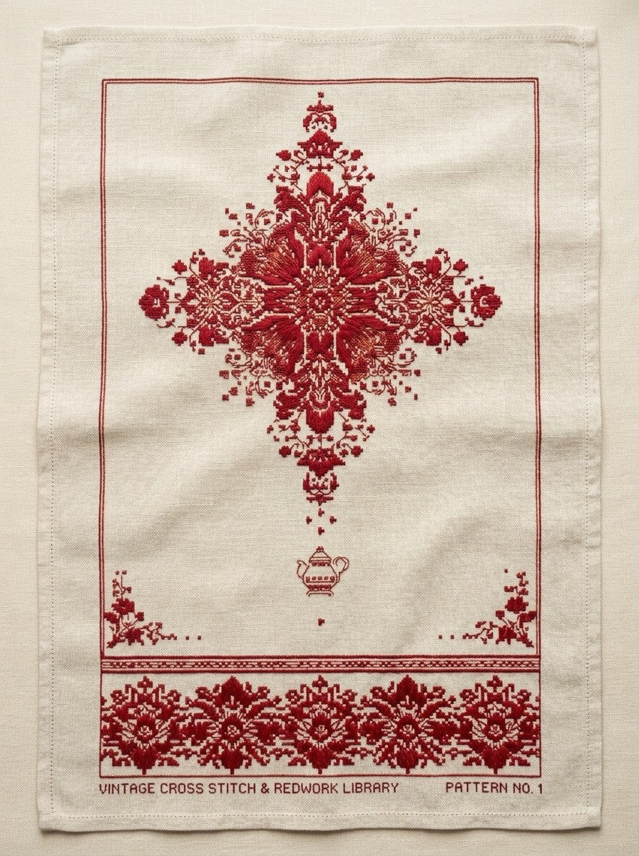 Vintage Cross Stitch & Redwork Library Book 18 Product Book 2 digital PDF embroidery design book - product image 30