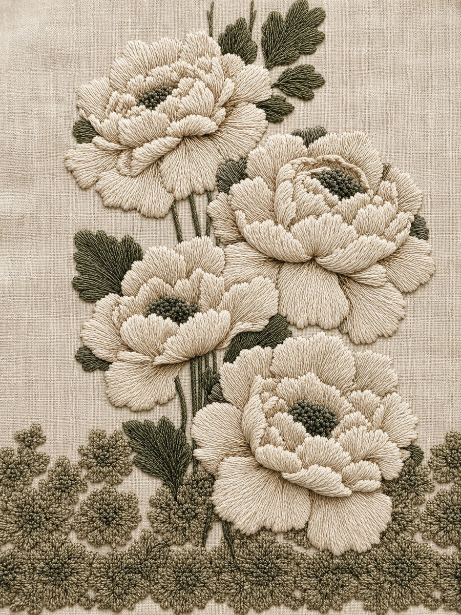 Voided Floral Border Unit 02 from Colbert Embroidery Studies Book 2, a digital embroidery design reference for machine embroidery designs, embroidery patterns and border and edge embroidery.