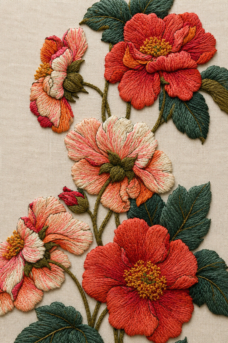 Voided Floral Border Unit 02 from Colbert Embroidery Studies Book 3, a digital embroidery design reference for machine embroidery designs, embroidery patterns and border and edge embroidery.