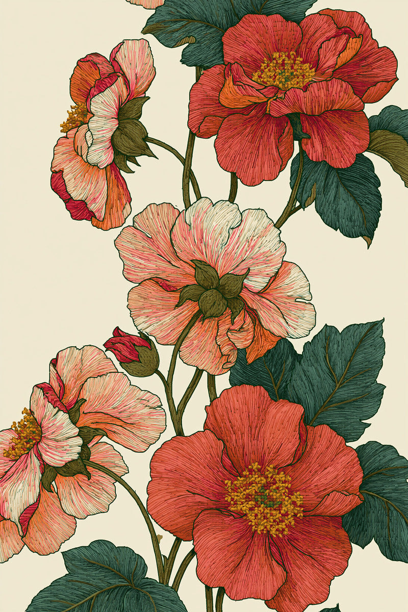 Voided Floral Border Unit from Colbert Embroidery Studies Book 3, a digital embroidery design reference for machine embroidery designs, embroidery patterns and border and edge embroidery.