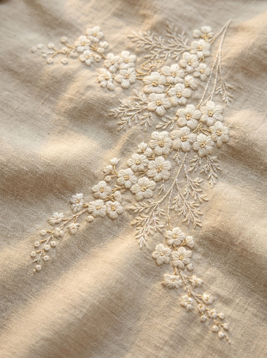 Vow Cloth Corner Motif French from French Embroidery & La Broderie Blanche Book 1, a digital embroidery design reference for machine embroidery designs, embroidery patterns and corner embroidery.