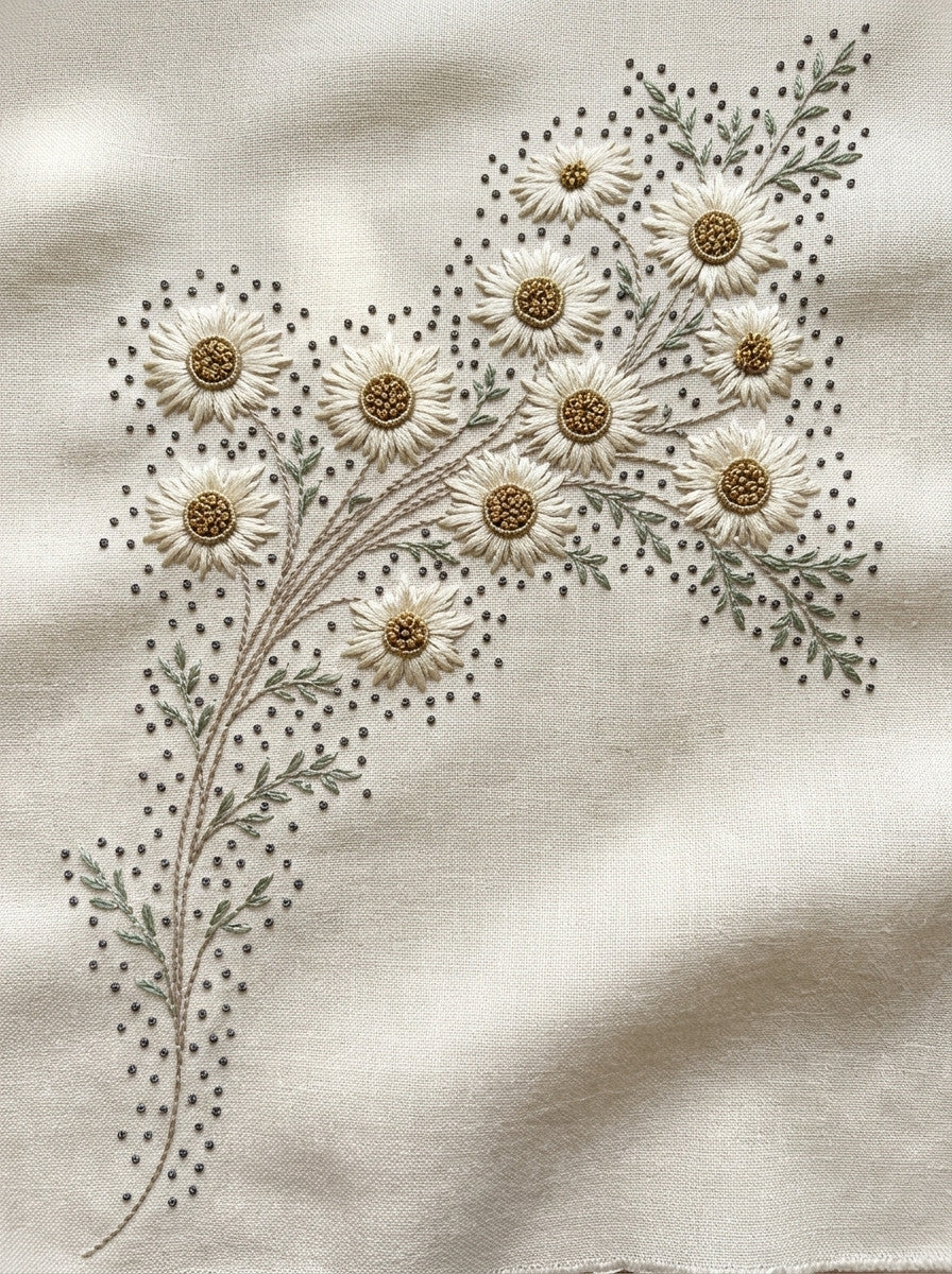 Vow Cloth Corner Motif French from French Embroidery & La Broderie Blanche Book 5, a digital embroidery design reference for machine embroidery designs, embroidery patterns and corner embroidery.