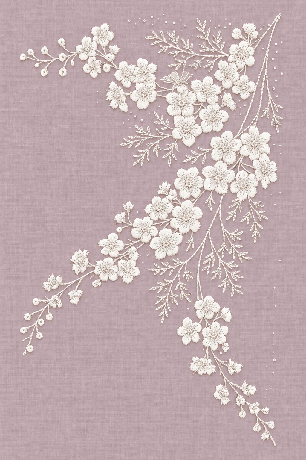 Vow Cloth Corner Motif | French Embroidery & La Broderie Blanche Book 1 | Hand embroidery example