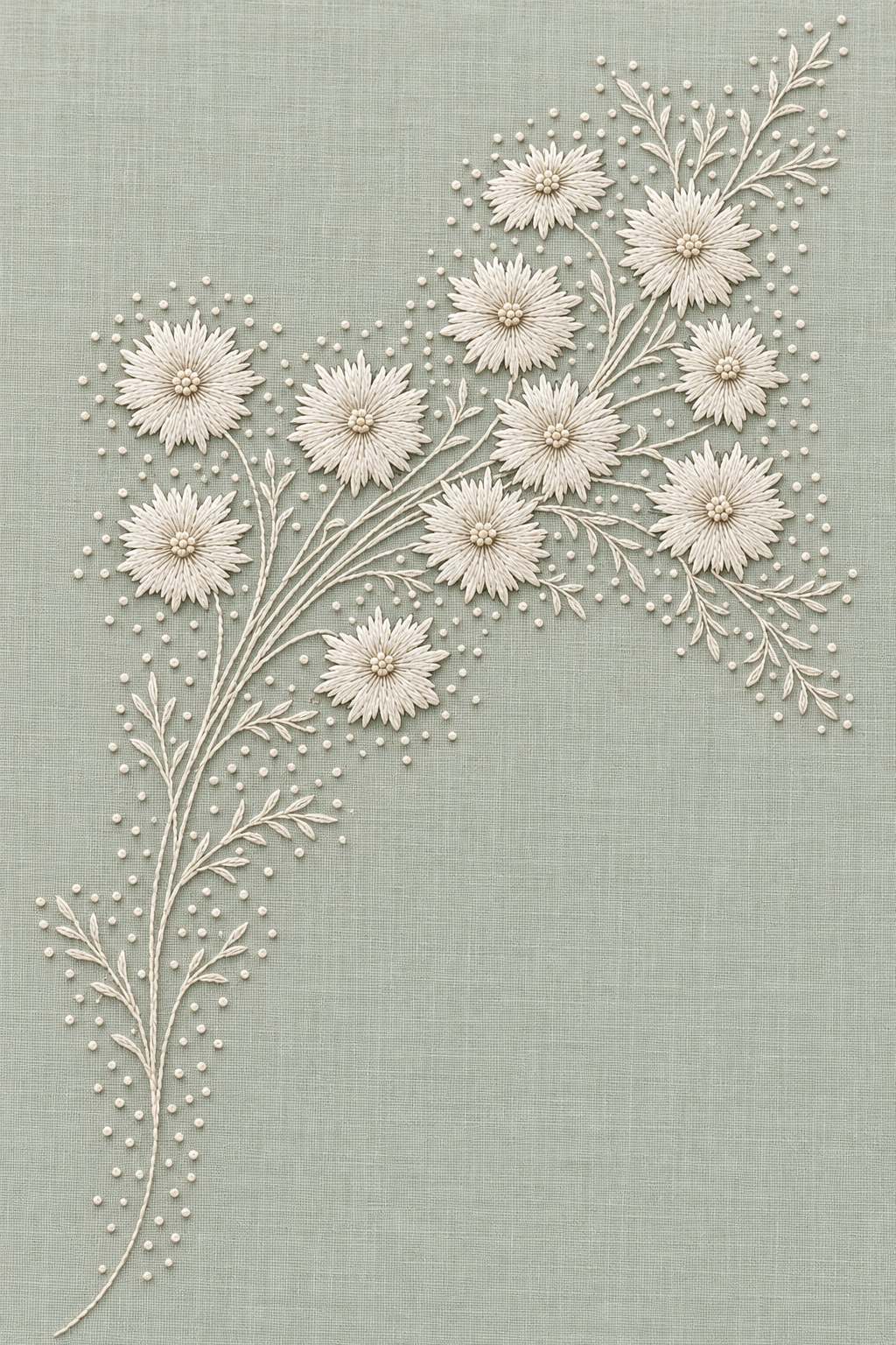 Vow Cloth Corner Motif | French Embroidery & La Broderie Blanche Book 5 | Hand embroidery example