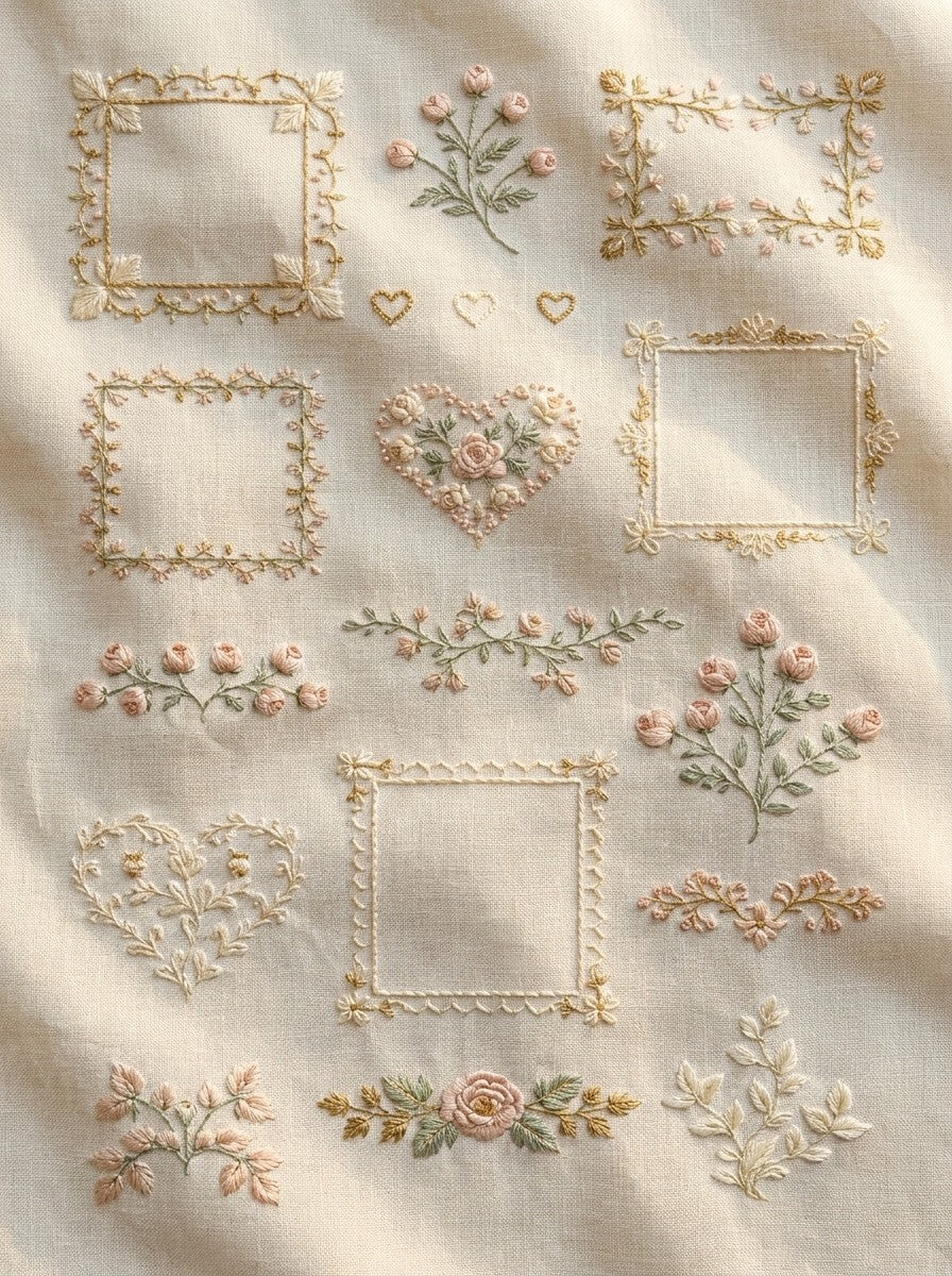 Wedding Motifs & Bridal Embroidery Book 22 Product Book 3 digital PDF embroidery design book - sample plate / motif preview 6