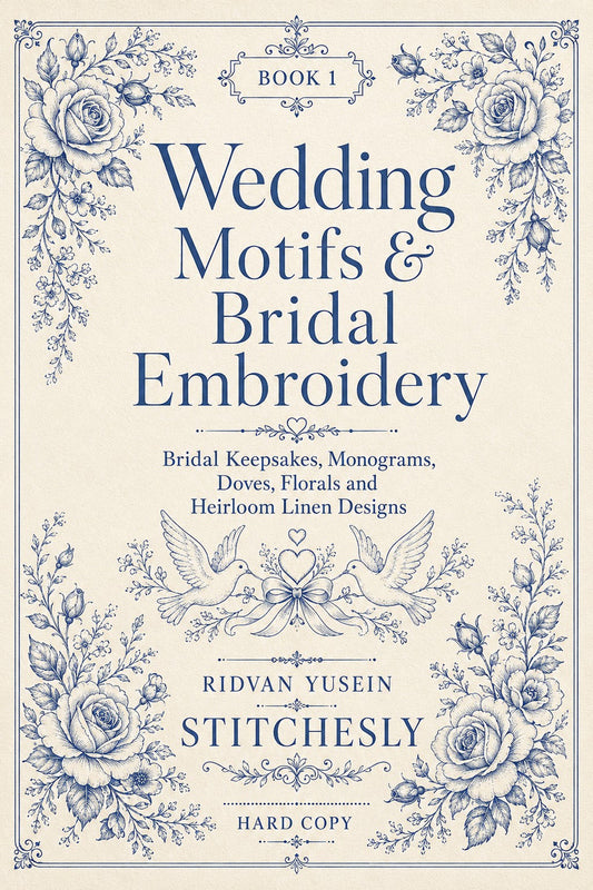 Wedding Motifs & Bridal Embroidery Book 22 Product Book 1 digital PDF embroidery design book - main cover / hero image 3