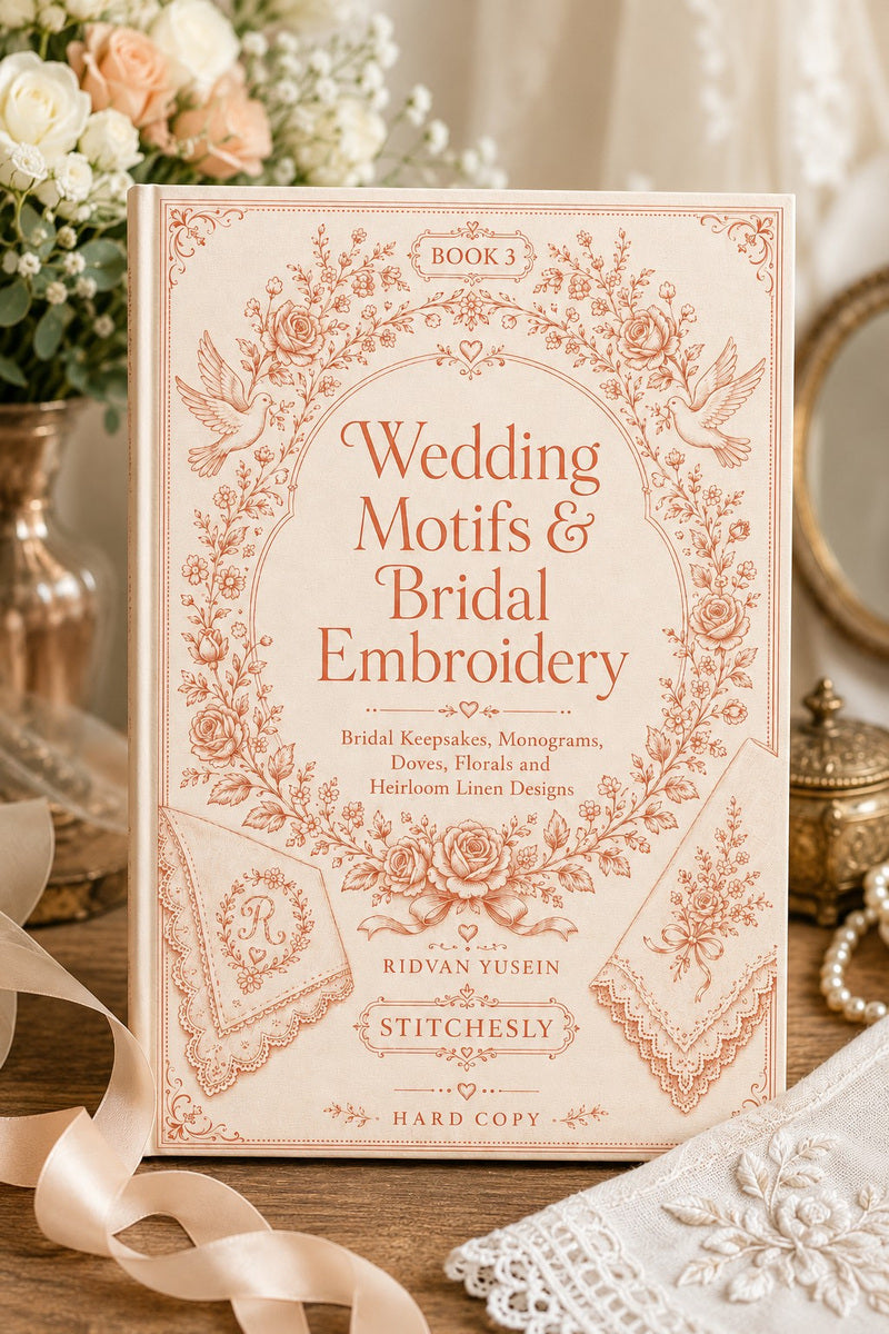 Wedding Motifs & Bridal Embroidery Book 22 Product Book 3 digital PDF embroidery design book - main cover / hero image 3