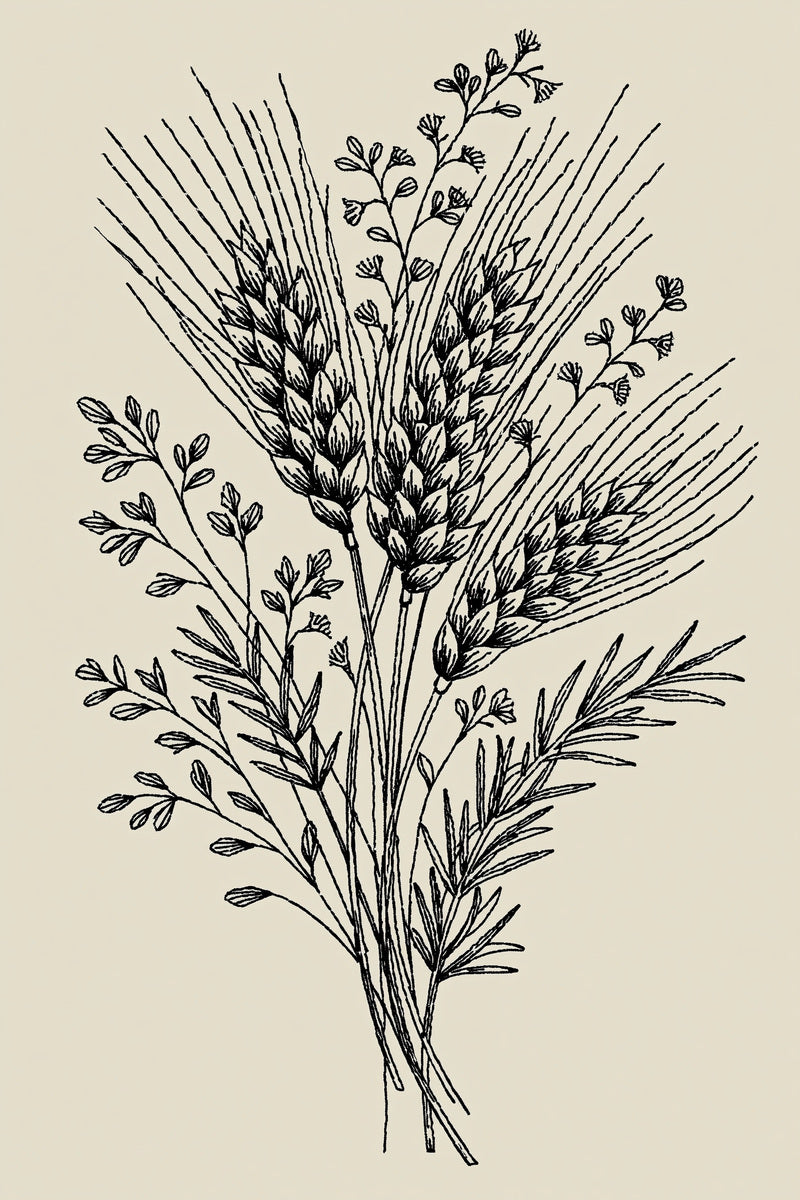 Wheat And Herb Bread Bag from Napkins, Table Runners & Kitchen Linens Book 1, a digital embroidery design reference for machine embroidery designs, embroidery patterns and border and edge embroidery.