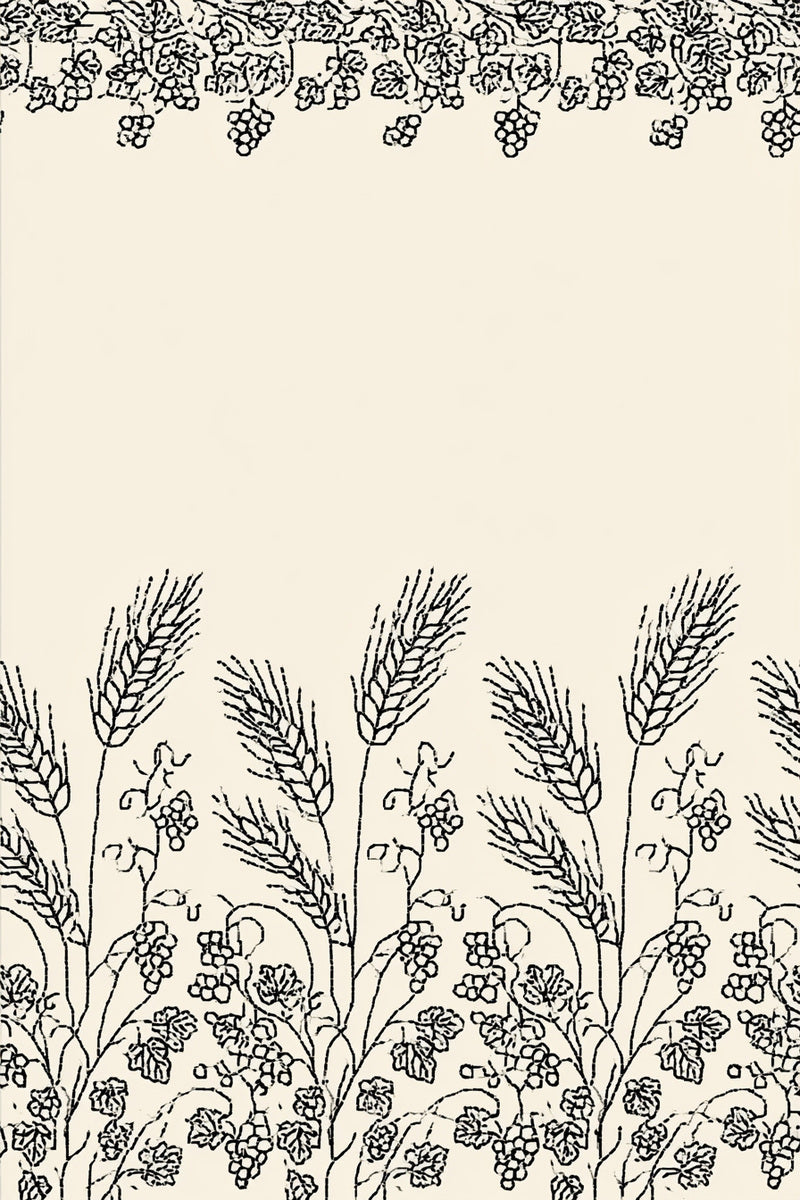Wheat And Vine Altar Border from Church Embroidery & Sacred Ornament Book 1, a digital embroidery design reference for machine embroidery designs, embroidery patterns and border and edge embroidery.