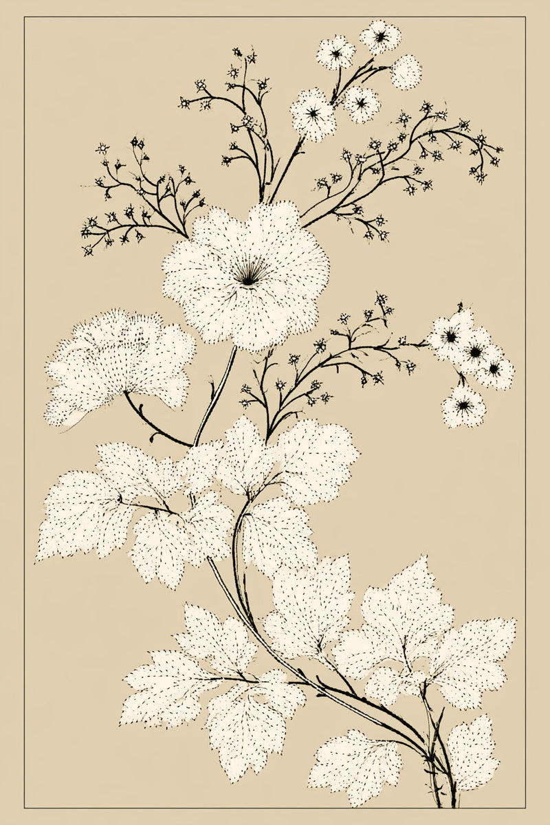 Whitework Botanical Panel from Botanical Embroidery Designs Book 2, a digital embroidery design reference for machine embroidery designs, embroidery patterns and lace and broderie details.