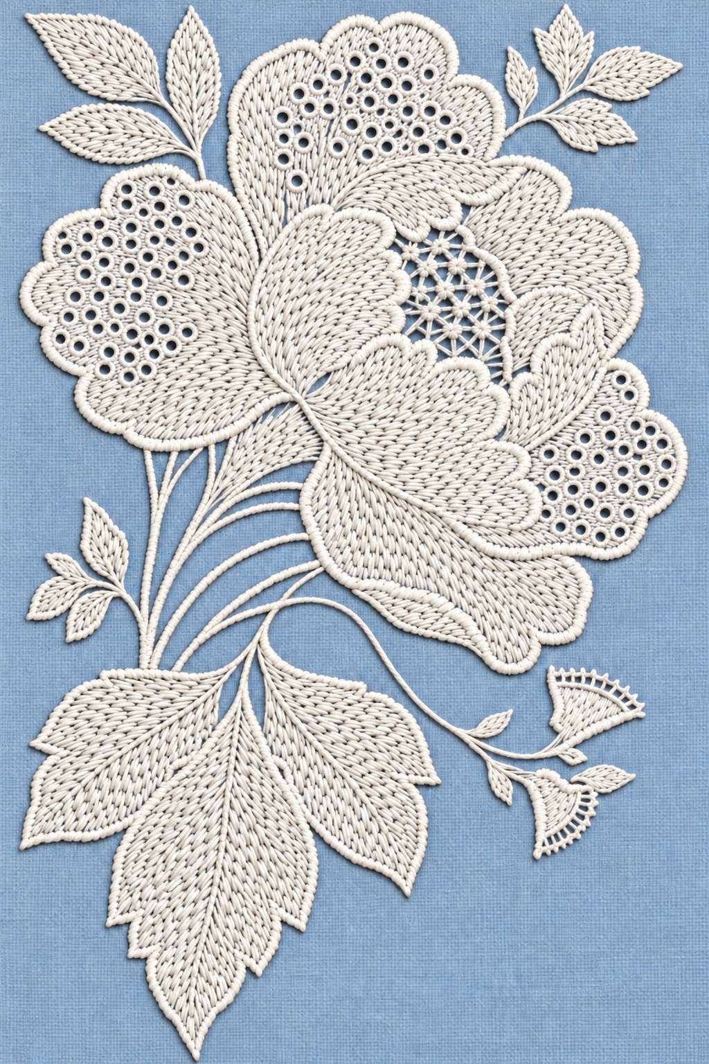 Whitework Cutwork Corner | French Embroidery & La Broderie Blanche Book 1 | Hand embroidery example
