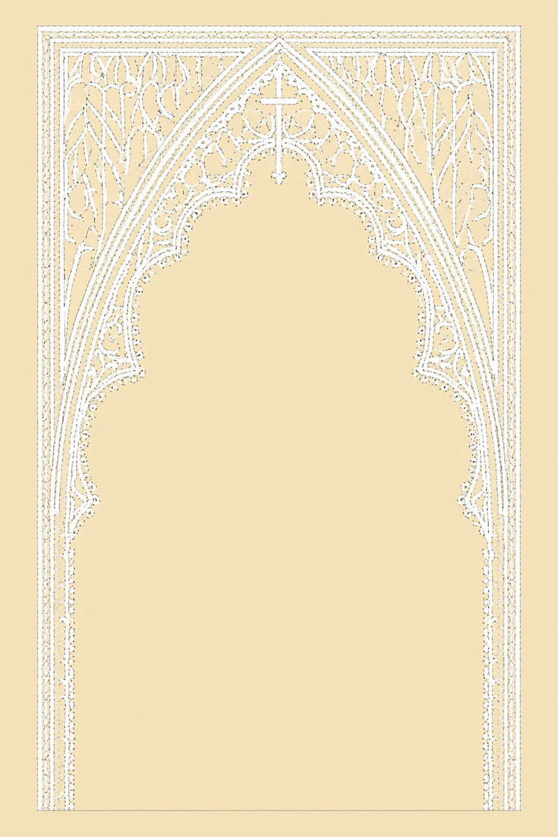 Whitework Gothic Sacred Frame from Church Embroidery & Sacred Ornament Book 3, a digital embroidery design reference for machine embroidery designs, embroidery patterns and frames and monogram spaces.