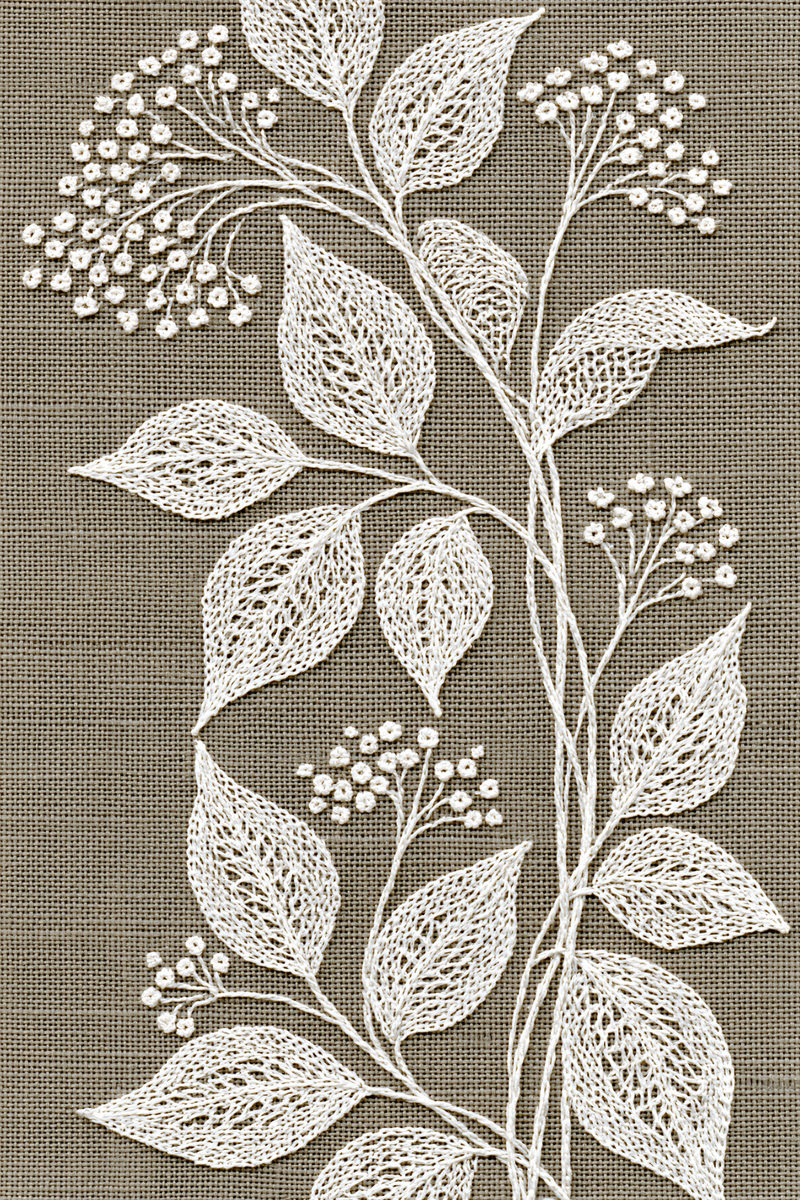 Whitework Kitchen Towel Edge from Napkins, Table Runners & Kitchen Linens Book 3, a digital embroidery design reference for machine embroidery designs, embroidery patterns and border and edge embroidery.