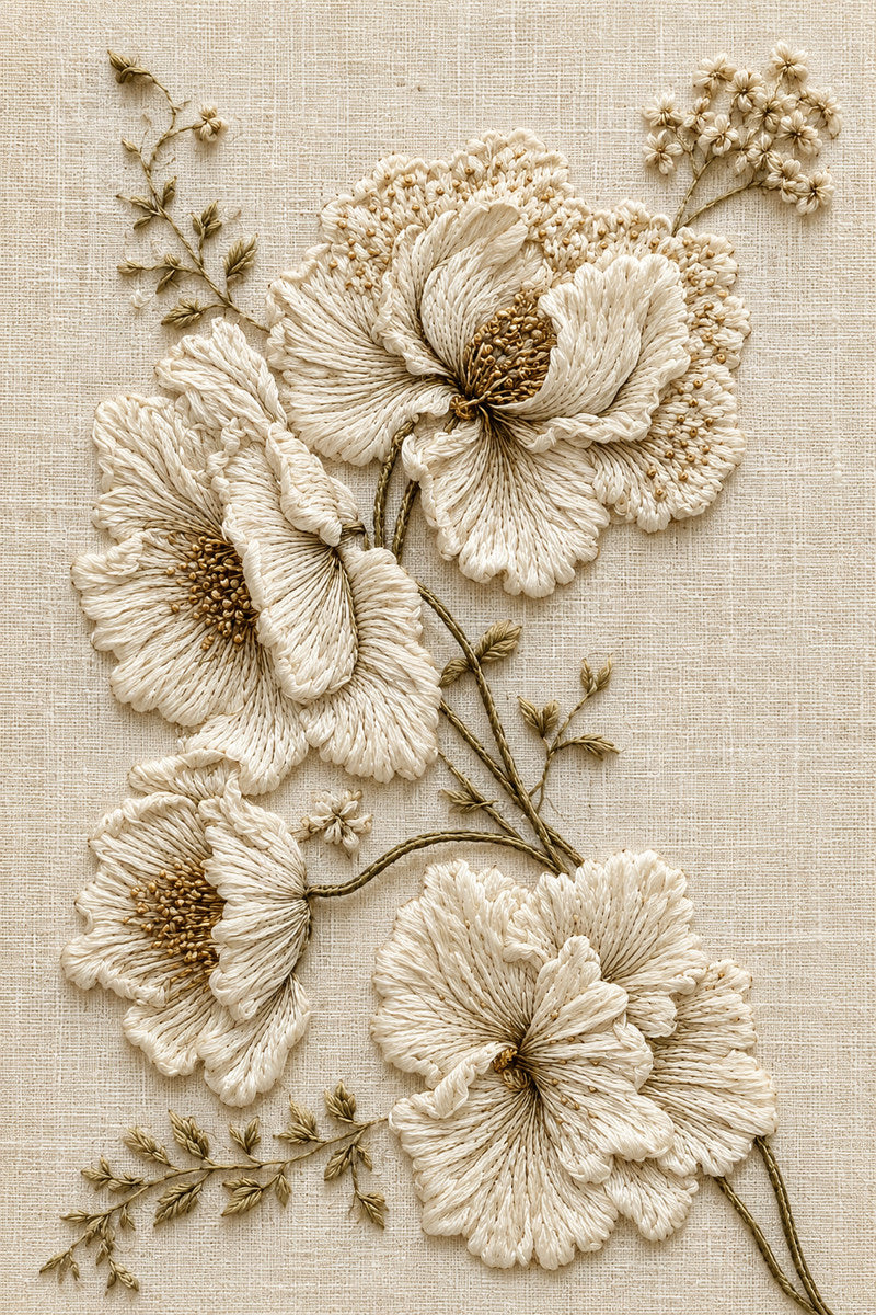 Whitework Sacred Floral Corner 1 from Church Embroidery & Sacred Ornament Book 4, a digital embroidery design reference for machine embroidery designs, embroidery patterns and corner embroidery.