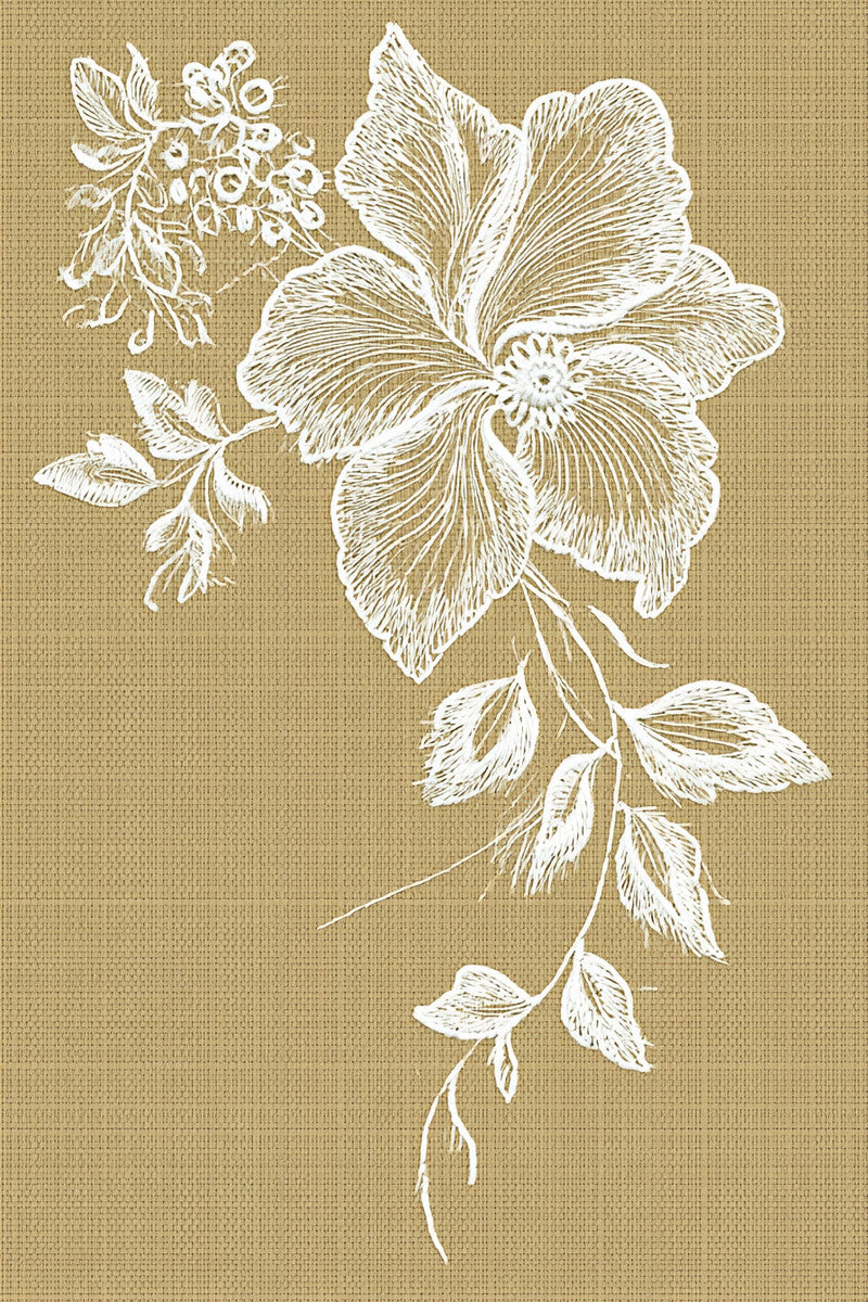 Whitework Wedding Handkerchief Motif from Lace Embroidery & Broderie Designs Book 4, a digital embroidery design reference for machine embroidery designs, embroidery patterns and lace and broderie details.