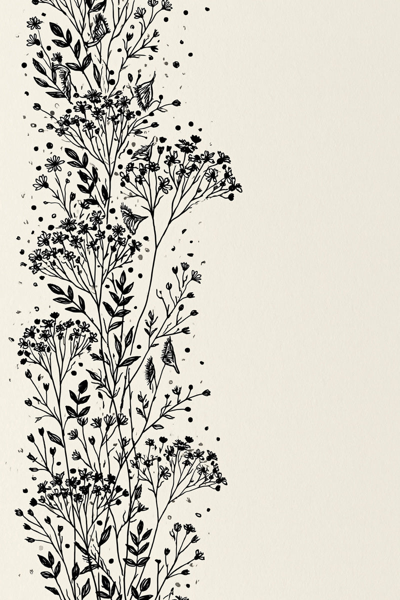 Wildflower Sprig Border Botanical Sprig from Botanical Sprig Library Book 10, a digital embroidery design reference for machine embroidery designs, embroidery patterns and border and edge embroidery.
